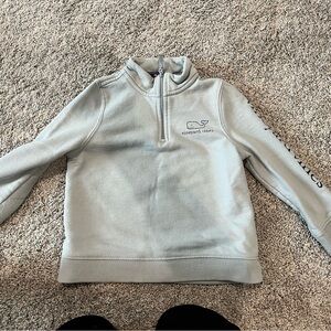 4T Vineyard Vines Gray Quarter-Zip Pullover